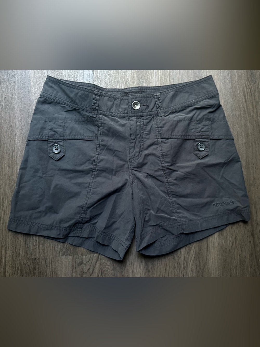 Marmot Women's Charcoal Cargo Shorts Size 8